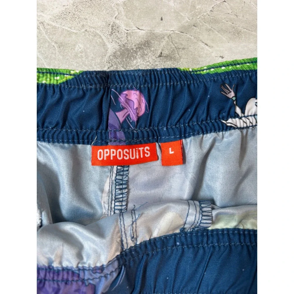 OppoSuits Rick and Morty Swim Trunks Mens L Blue Space Portal Board Shorts NWT